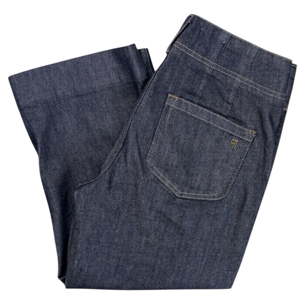 Anthropologie Pilcro Front Seam Cropped Jeans Dark Blue Size 29P Petite EUC